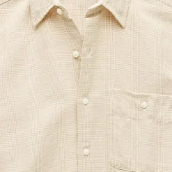 Linen-cotton blend twill shirt