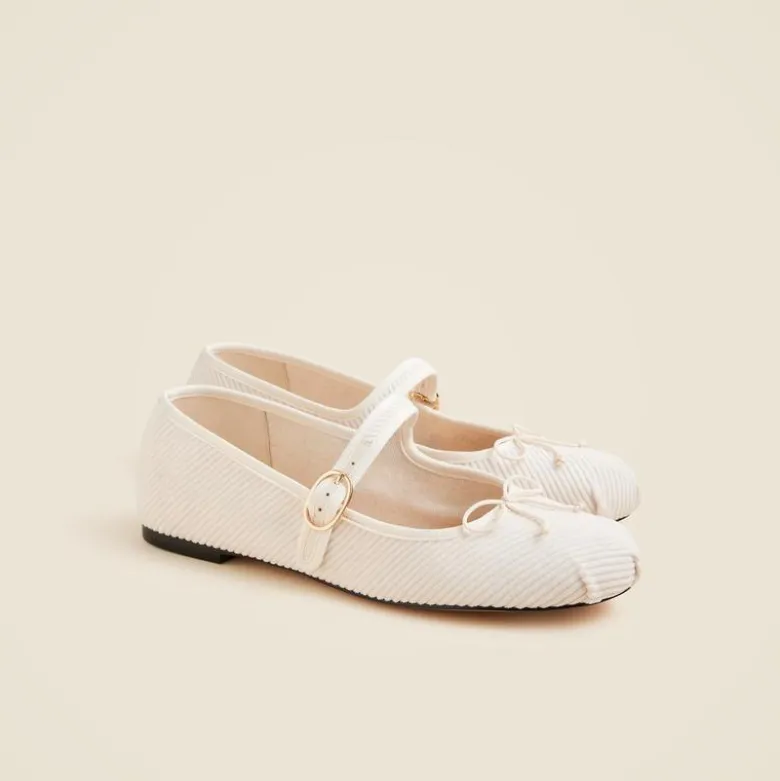 Logan Mary Jane ballet flats in corduroy