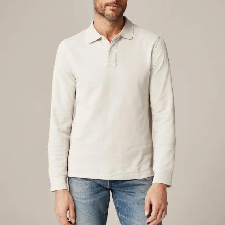 Long-sleeve classic piqué polo shirt