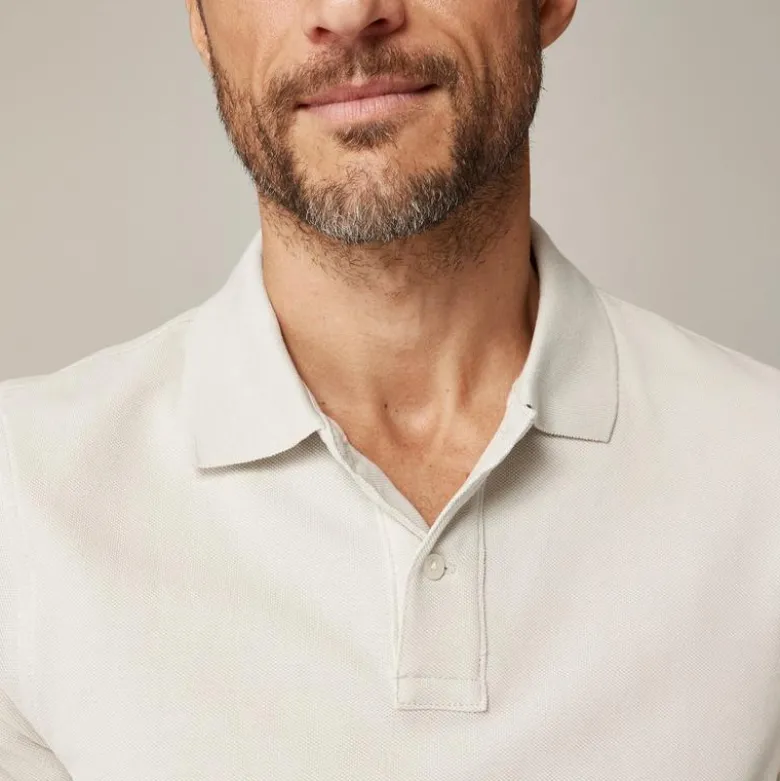 Long-sleeve classic piqué polo shirt