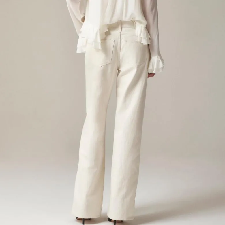 Lower-rise wide-leg jean