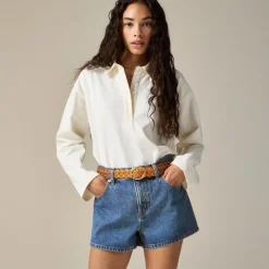 Low-rise denim short