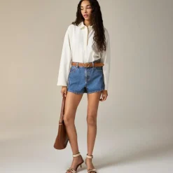 Low-rise denim short