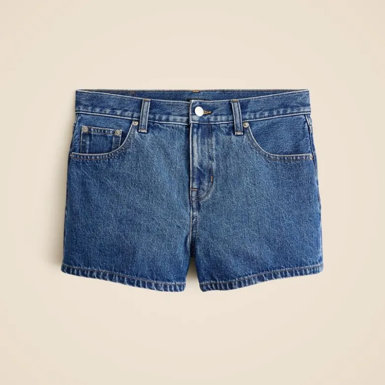 Low-rise denim short