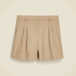 Lucia short in herringbone linen blend