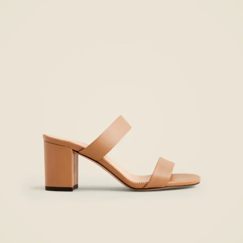 Lucie double-strap block-heel sandals