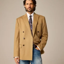 Ludlow Slim-fit double-breasted blazer in Italian wool doeskin
