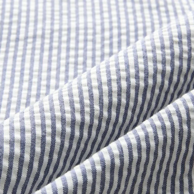 Ludlow Slim-fit double-breasted suit jacket in cotton seersucker