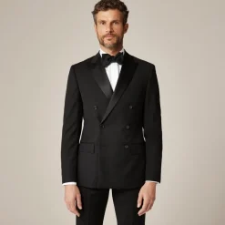 Ludlow Slim-fit double-breasted tuxedo jacket in Italian wool