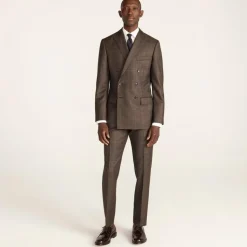 Ludlow Slim-fit double-breasted suit jacket in Italian wool