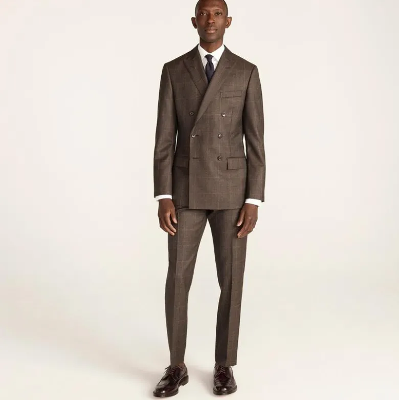 Ludlow Slim-fit double-breasted suit jacket in Italian wool