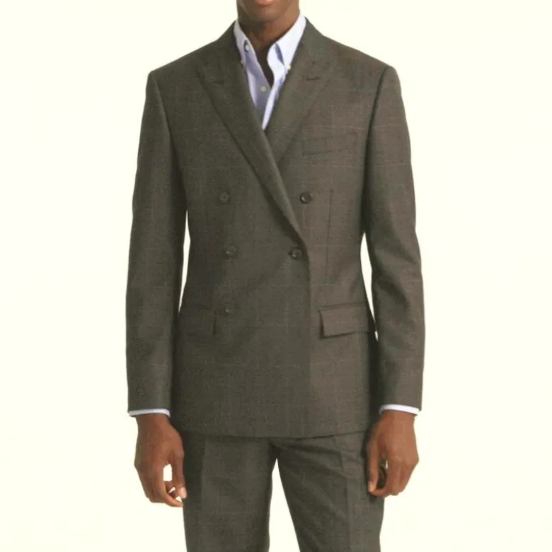Ludlow Slim-fit double-breasted suit jacket in Italian wool