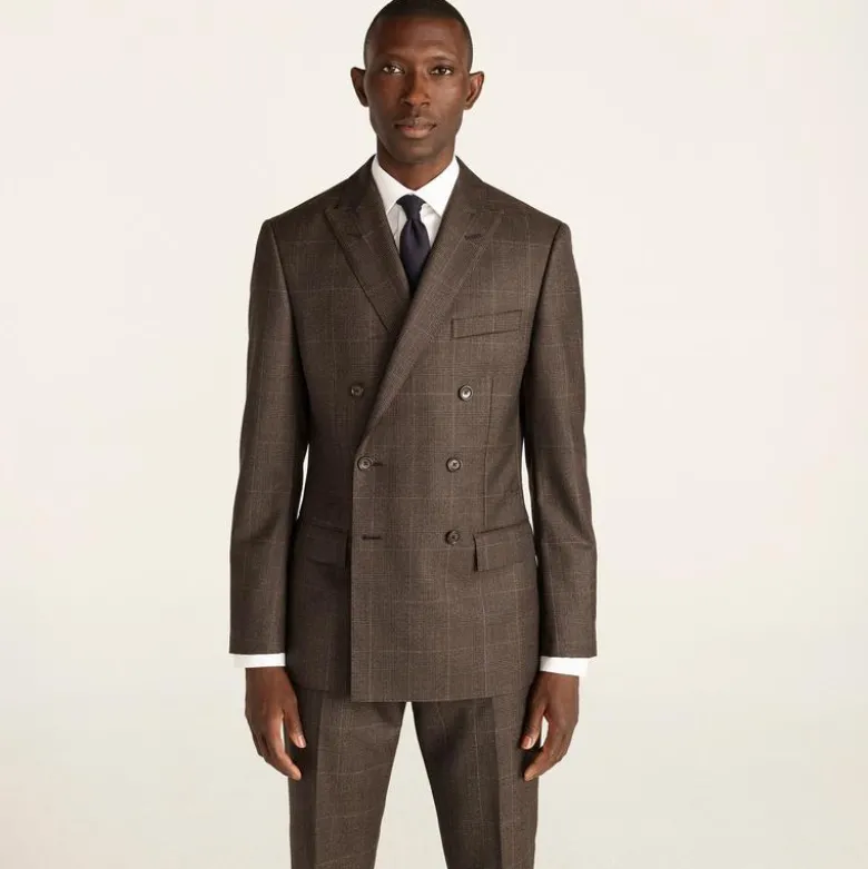 Ludlow Slim-fit double-breasted suit jacket in Italian wool