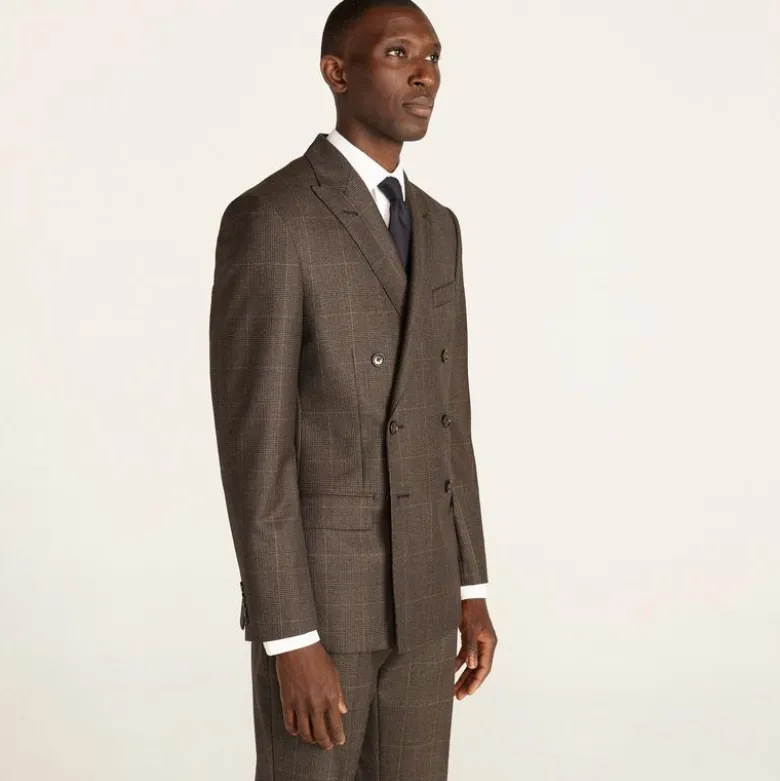 Ludlow Slim-fit double-breasted suit jacket in Italian wool