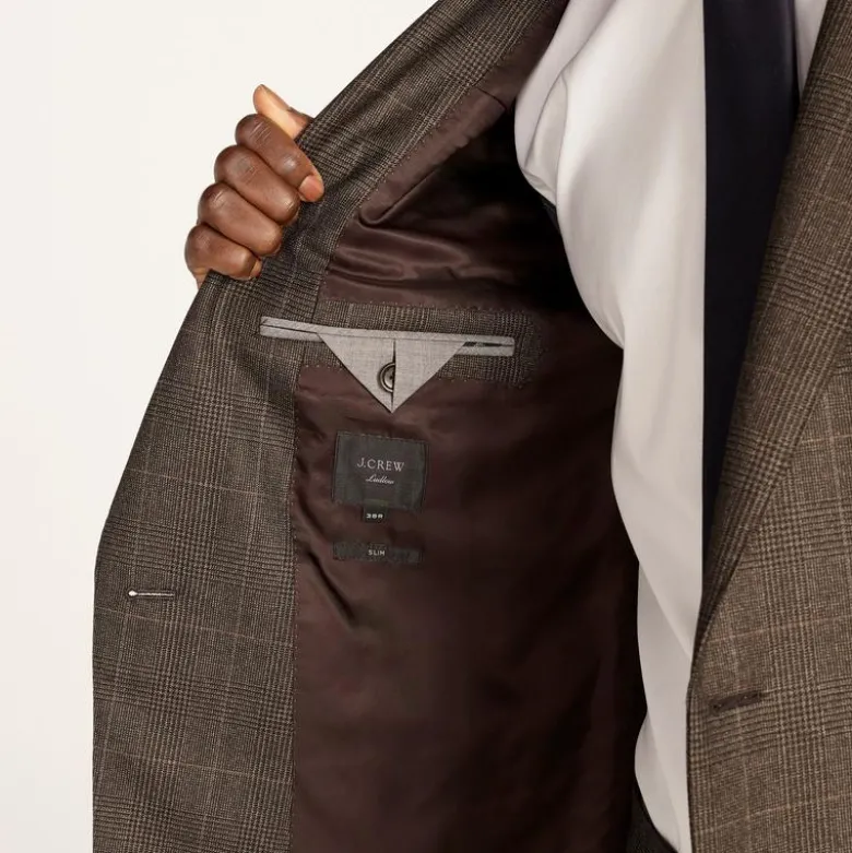 Ludlow Slim-fit double-breasted suit jacket in Italian wool