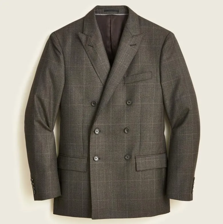 Ludlow Slim-fit double-breasted suit jacket in Italian wool