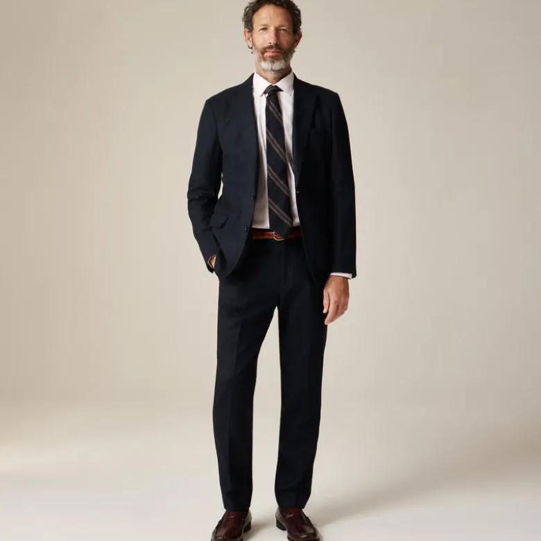Ludlow Slim-fit suit jacket in English cotton-wool blend