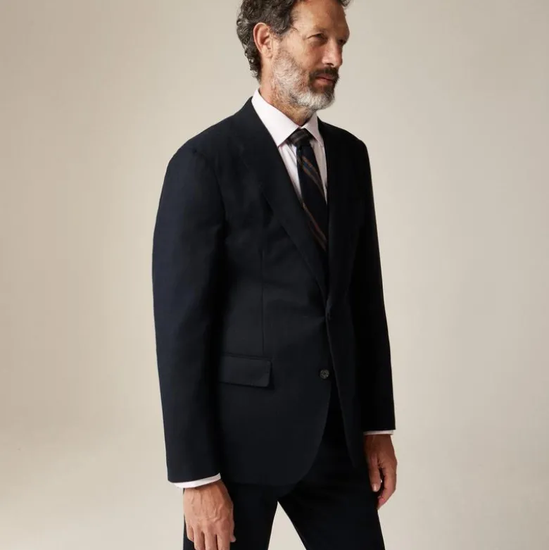 Ludlow Slim-fit suit jacket in English cotton-wool blend
