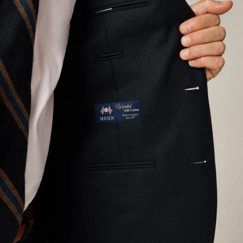 Ludlow Slim-fit suit jacket in English cotton-wool blend
