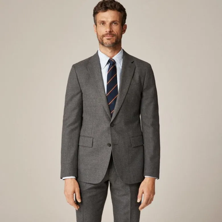 Ludlow Slim-fit suit jacket in English cotton-wool blend