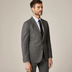 Ludlow Slim-fit suit jacket in English cotton-wool blend