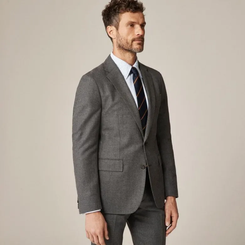 Ludlow Slim-fit suit jacket in English cotton-wool blend