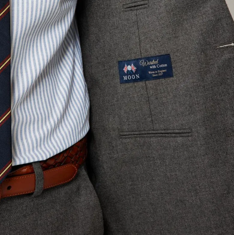Ludlow Slim-fit suit jacket in English cotton-wool blend