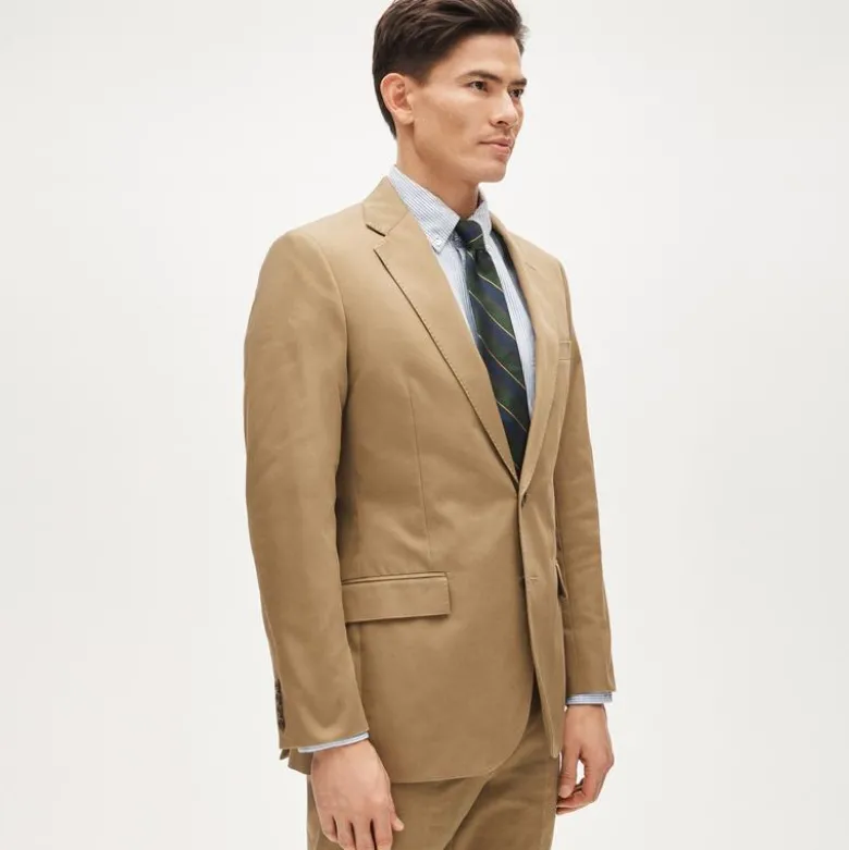 Ludlow Slim-fit suit jacket in Japanese cotton chino