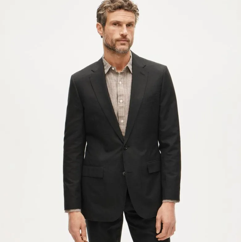 Ludlow Slim-fit suit jacket in Baird McNutt Irish cotton-linen blend