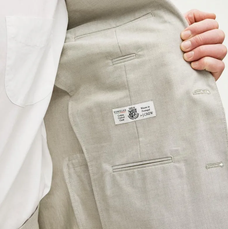 Ludlow Slim-fit suit jacket in Portuguese cotton oxford