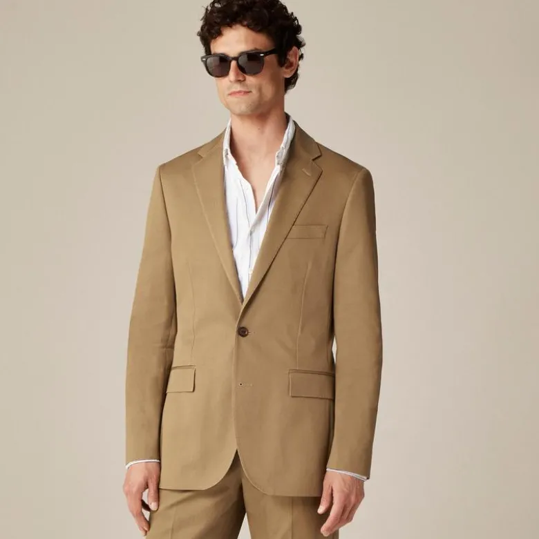 Ludlow Slim-fit suit jacket in Japanese cotton chino