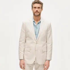 Ludlow Slim-fit suit jacket in Baird McNutt Irish cotton-linen blend