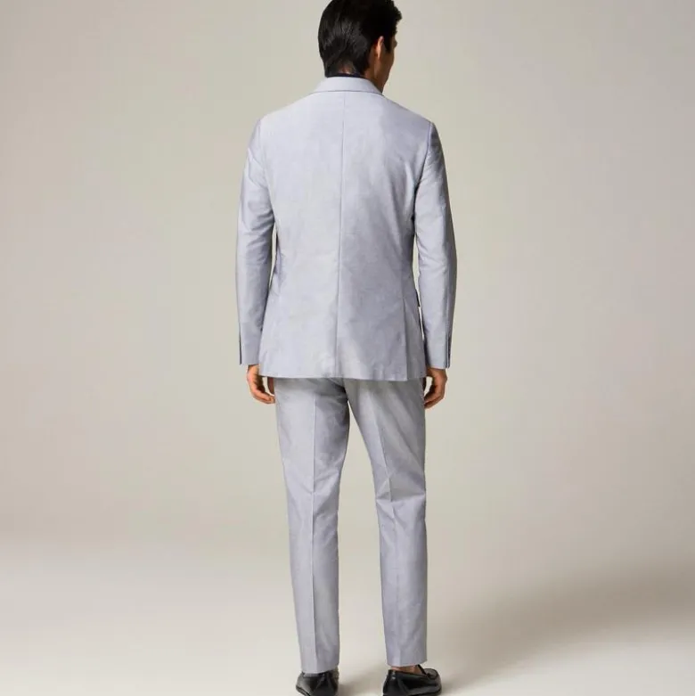Ludlow Slim-fit suit jacket in Portuguese cotton oxford
