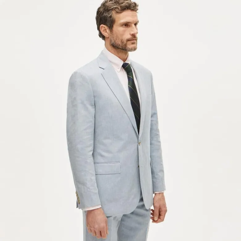 Ludlow Slim-fit suit jacket in Baird McNutt Irish cotton-linen blend