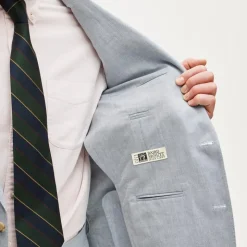 Ludlow Slim-fit suit jacket in Baird McNutt Irish cotton-linen blend
