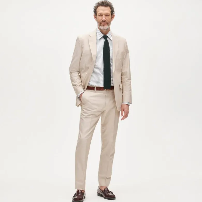 Ludlow Slim-fit suit jacket in Portuguese cotton oxford