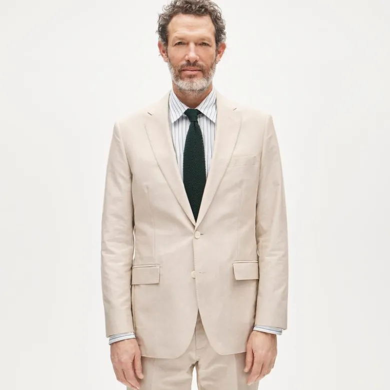 Ludlow Slim-fit suit jacket in Portuguese cotton oxford
