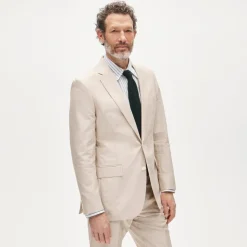 Ludlow Slim-fit suit jacket in Portuguese cotton oxford