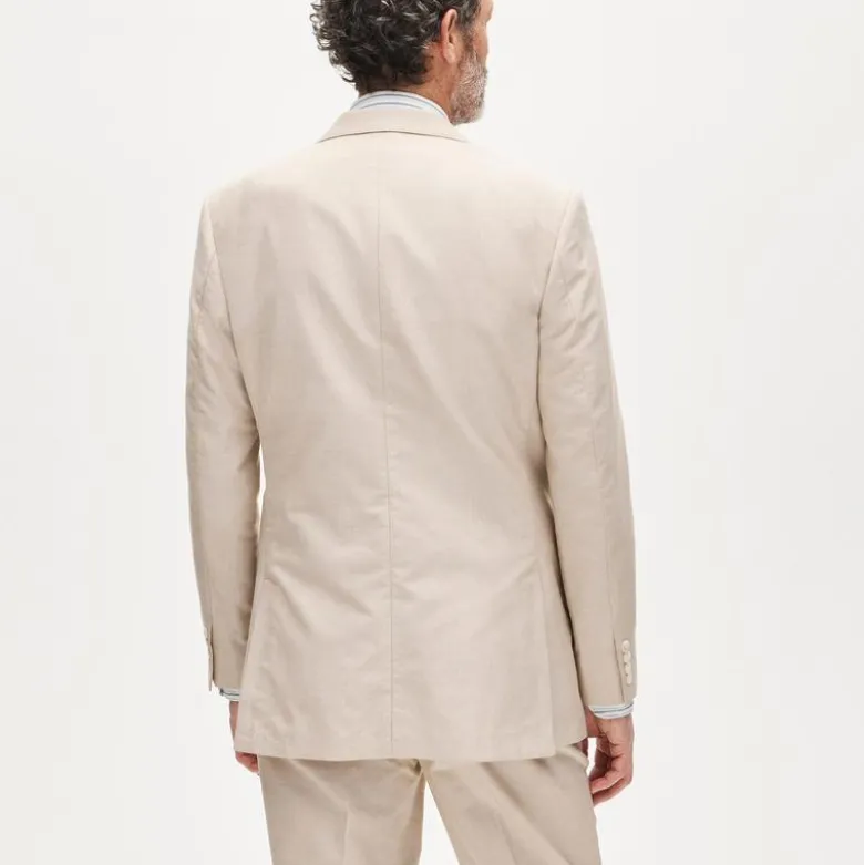 Ludlow Slim-fit suit jacket in Portuguese cotton oxford