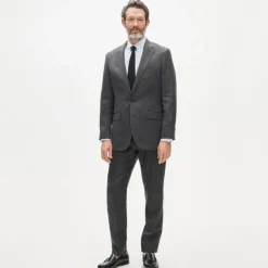 Ludlow Slim-fit suit jacket in English wool-linen blend