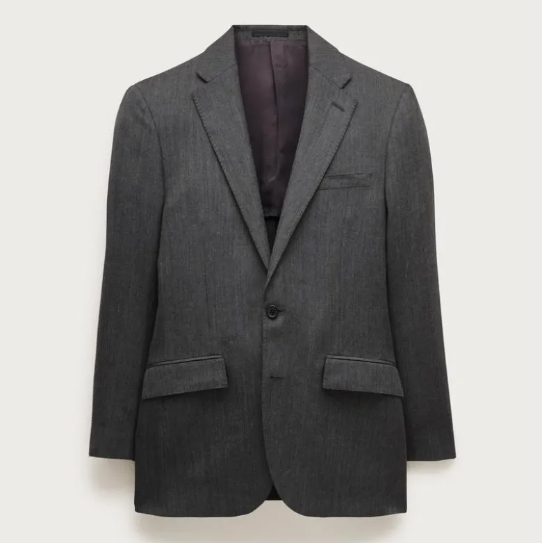 Ludlow Slim-fit suit jacket in English wool-linen blend