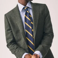 Ludlow Slim-fit suit jacket in English donegal wool tweed