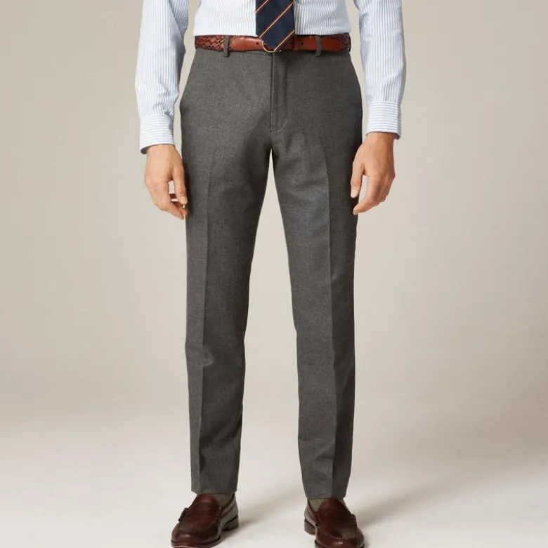 Ludlow Slim-fit suit pant in English cotton-wool blend