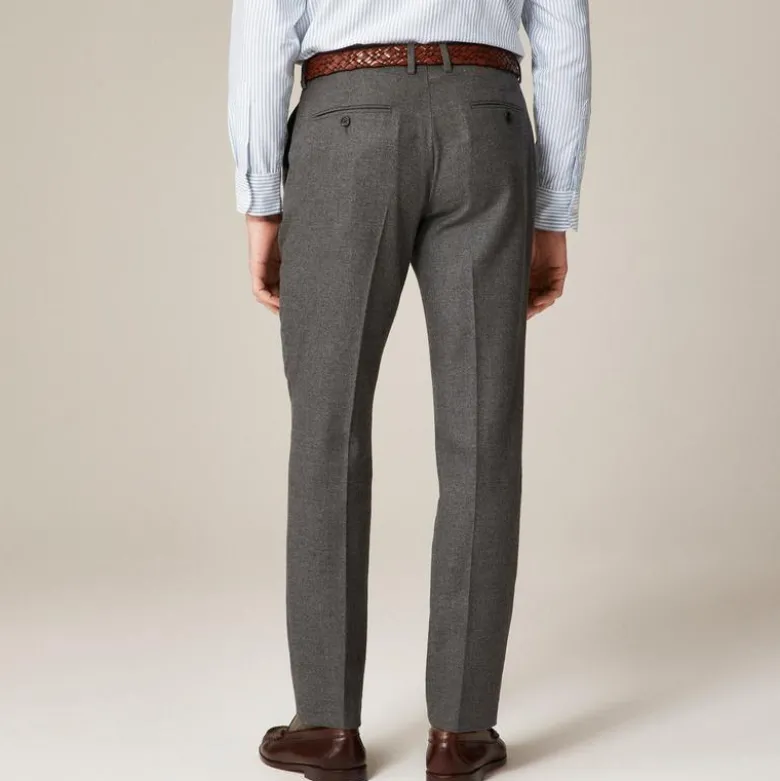 Ludlow Slim-fit suit pant in English cotton-wool blend