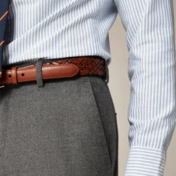 Ludlow Slim-fit suit pant in English cotton-wool blend