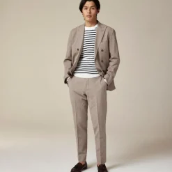 Ludlow Slim-fit suit pant in Irish cotton-linen blend