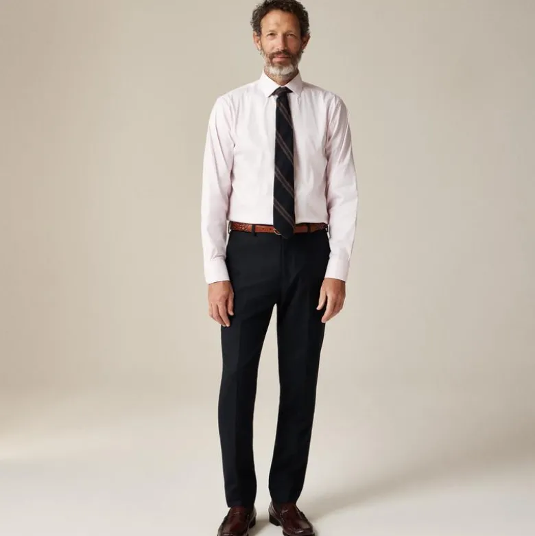 Ludlow Slim-fit suit pant in English cotton-wool blend