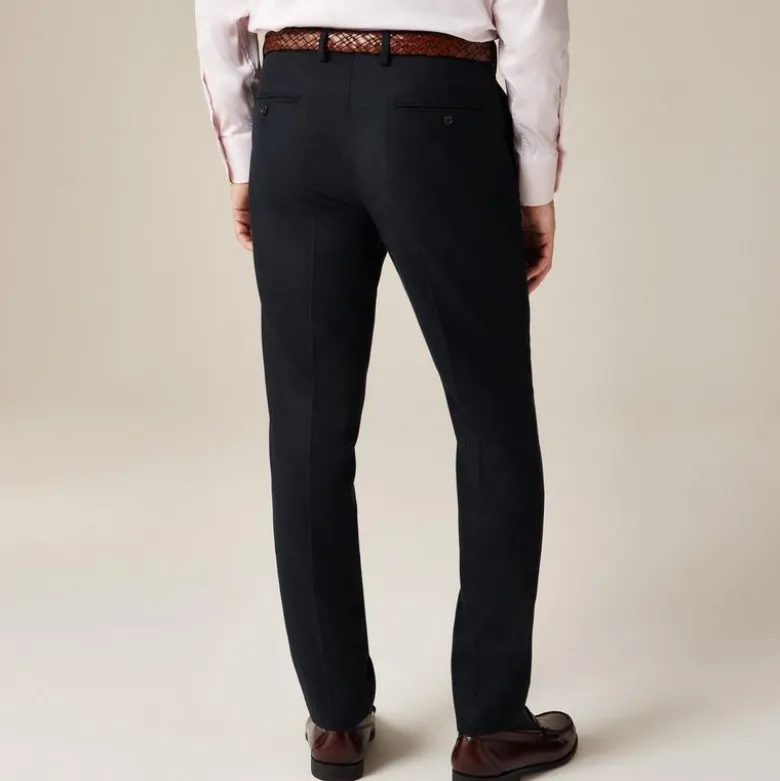 Ludlow Slim-fit suit pant in English cotton-wool blend