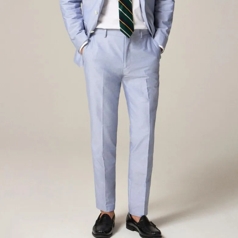 Ludlow Slim-fit suit pant in Portuguese cotton oxford