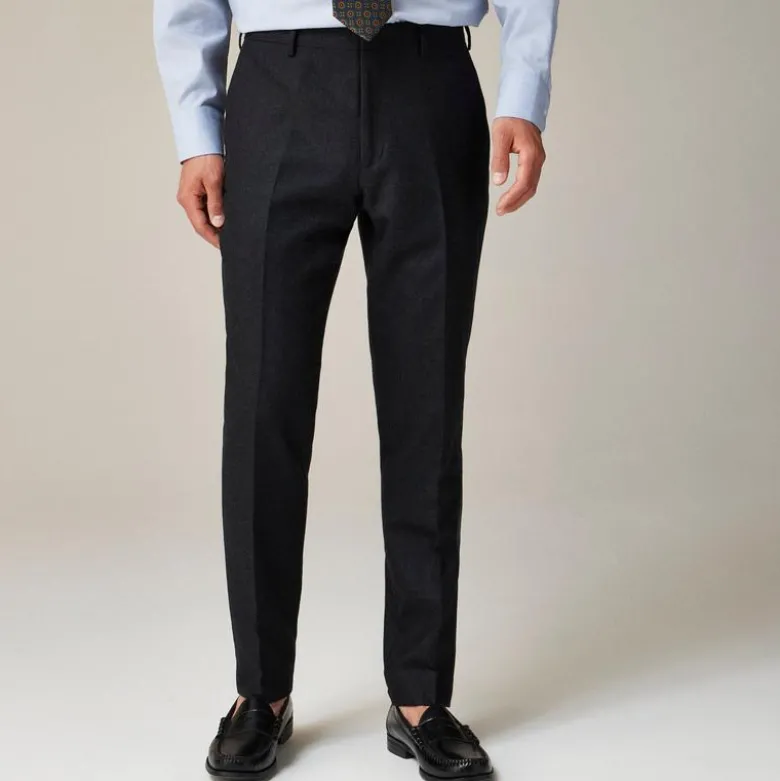 Ludlow Slim-fit suit pant in English cotton-wool blend